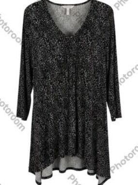 Simply Emma Tunic Top 2X Black